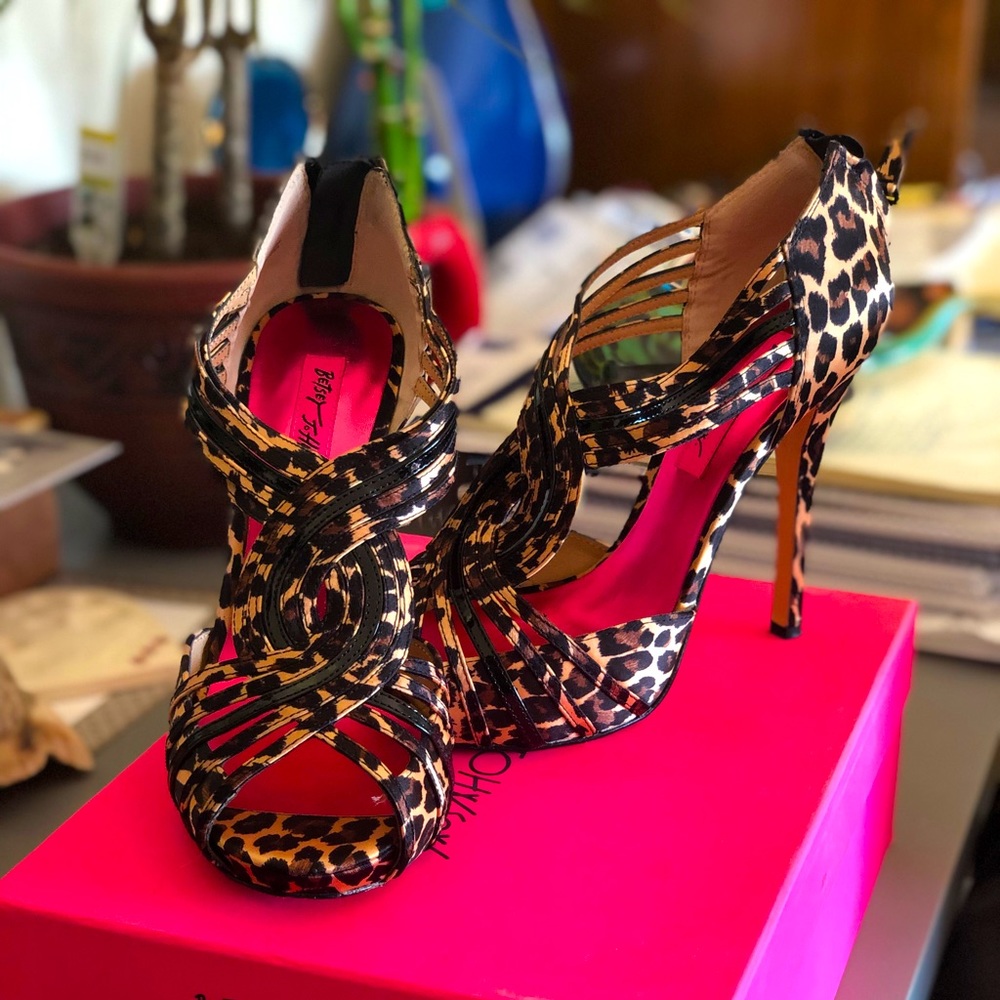 Betsey Johnson Leopard Print Heels